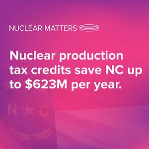 39 reactions | Nuclear power supports 2,500 jobs in NC, from plant operators to skilled trades and engineering roles. Pro-nuclear tax credits create new job opportunities in energy, manufacturing and infrastructure development. Take action now. Don’t let lawmakers cut these credits. | Nuclear Matters | Facebook