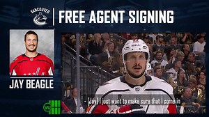 "I think this team is going to surprise people - I really do. I didn't come here to lose and no one on this team wants to lose. We're going to find ways to win and I'm excited for the challenge." - New #Canucks forward Jay Beagle | Vancouver Canucks