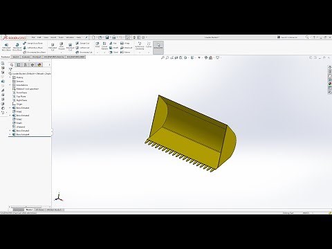 How to design a Loader Bucket in solidworks