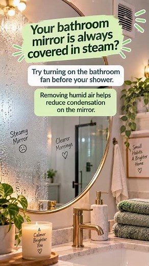 How to Keep Your Bathroom Mirror From Fogging Up 🚿 | Simple Home Tip