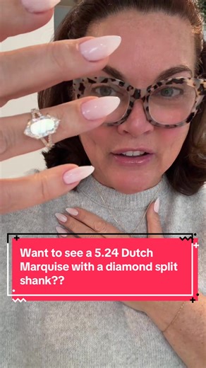 5.24 Dutch Marquise with Diamond Split Shank