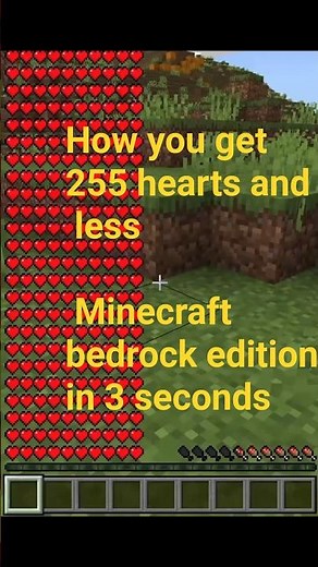 how you get more hearts then 10 in minecraft bedrock only takes 3 seconds