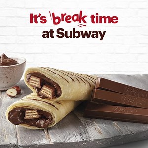 Feed that sweet tooth. Bite into some decadence with our rich and creamy Chocolate wrap with real KitKat. It’s the indulgence you deserve. Get yours now at the nearest Subway store or by using Talabat, Zomato, Deliveroo or Chatfood. | Subway Arabia