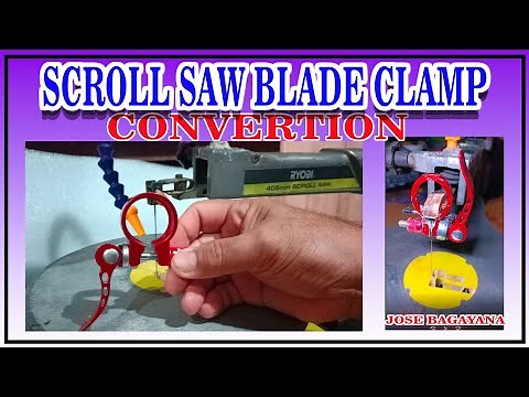 Modifying my Ryobi scroll saw blade clamp.