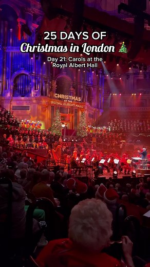 25 Days of Christmas in London 🎄Day 21: Carols at the Royal Albert Hall 🎶 (it was so beautiful!!) #royalalberthall #rah #christmascarols #christmasinlondon #londonxmas #londonchristmas
