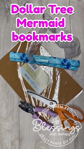 Diy dollar tree mermaid bookmarks #easycrafts #dollartreediy #bookmarks | Blessings Craft Therapy