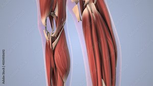 Medical concept of the muscular system in human body
