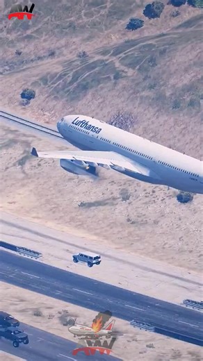 17K views · 201 reactions | High Stakes Skies Lufthansa Giants HeartStopping Emergency Landing on Busy Highway GTA 5 | Airplane World | Facebook