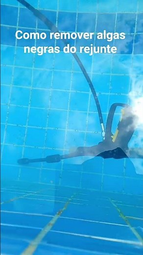 como remover algas negras do rejunte da piscina