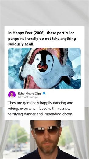 Echo Movie Clips on Instagram: "Happy Feet 2006 Penguins Dont Take Anything Serious and Dance in the Face of Danger Highlighting the humorous characterization of the penguins in Happy Feet (2006)."