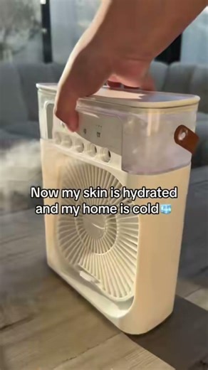 This mist fan keeps me cool all night long😮‍💨❄️#summer #gadgets