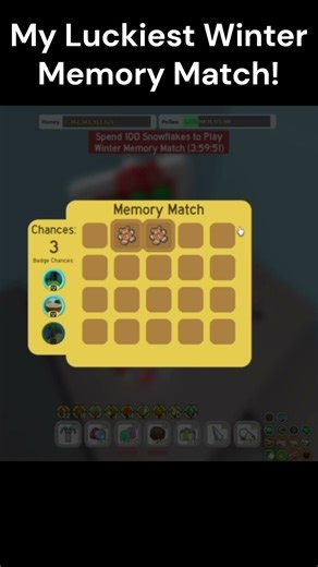 My Luckiest Winter Memory Match! | Bee Swarm Simulator #beesmas #bss #roblox