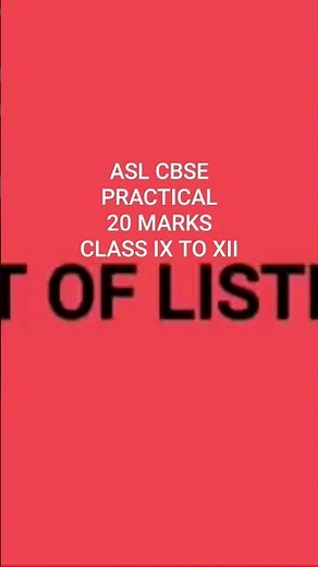 ASL LISTENING ASSESSMENT CBSE FULL VIDEO IN YOUTUBE ,LINK GIVEN BELOW. https://youtu.be/mXP6rjMBqJw