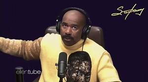 As hard as Steve Harvey tries, he can’t find anything wrong with Michael B Jordan. | Ellen DeGeneres