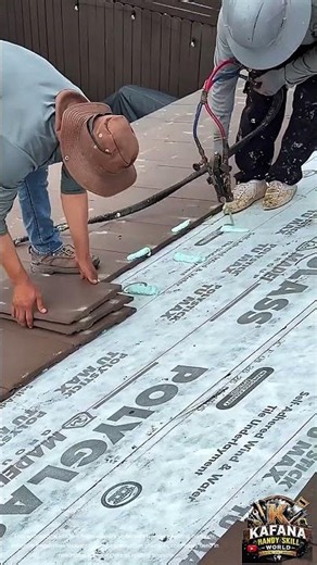 Roof Tile Installation Using Polyurethane Adhesive | Modern Roofing Construction DIY