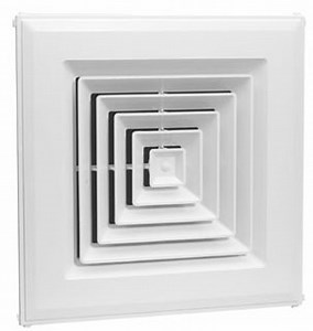 Rezzin 24 x 24 inch 4-Way T-Bar Ceiling Diffuser