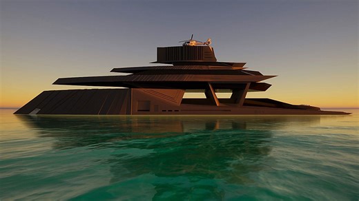 Project Monolith: Futuristic hydrogen-powered superyacht concept unveiled