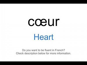 How to say "Heart" in French | cœur