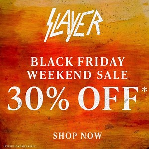 Special savings this weekend on Slayer's webstore. https://gtly.to/afmJrZV-o | Slayer