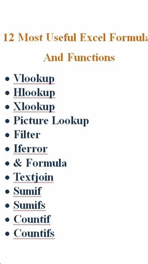 12 Most Useful Excel Formulas and Functions || Best Excel Formulas To Learn #excel #excelformulas