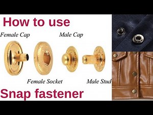 how to install snap fastener