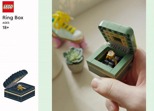 LEGO shows how to assemble a ring box for that someone who clicks with you