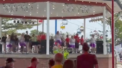 Entire group of cloggers dancing Rocky Top, known as the National clogging dance of the USA. | Celebration Cloggers