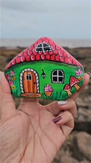 🌸 Cute Rock Painting | Easy & Beautiful Stone Art Tutorial.
