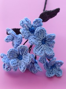 Crochet Forget Me Not Flower Pattern PDF: Easy Crochet Flower, Tiny Blue Bloom, Crochet Bouquet Pattern, Digital Download, Beginner Friendly