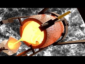 How I pour molten metal into ceramic shell