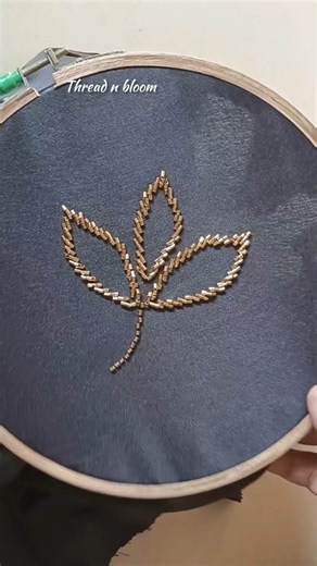 Bead work embroidery design pattern for abaya✨/hand embroidery design#shorts #shortvideo#trending