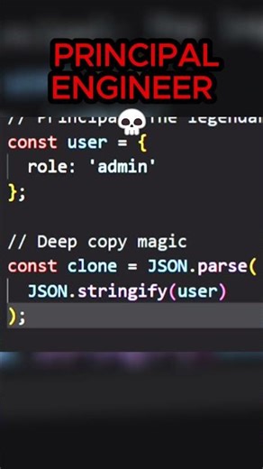 How 1% of Devs copy an Object in JS 🤯💀