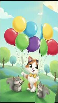 Learn to Count 1 to 5 with Cleo the Cat 🐱🎈 Counting Balloons for Kids #Shorts