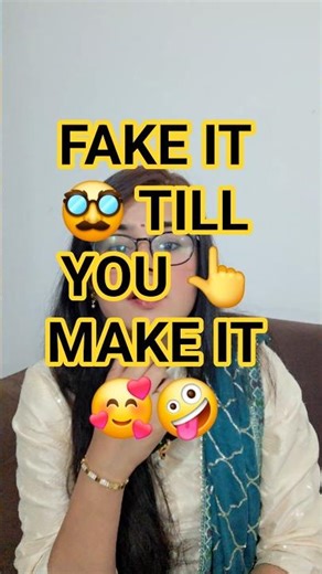 Confidence Hack: Fake It Till You Make It Explained 🤭🤗🤪 #shorts#ielts #toefl