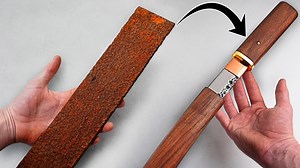 Crafting a Japanese Tanto from a Rusty Leaf Spring