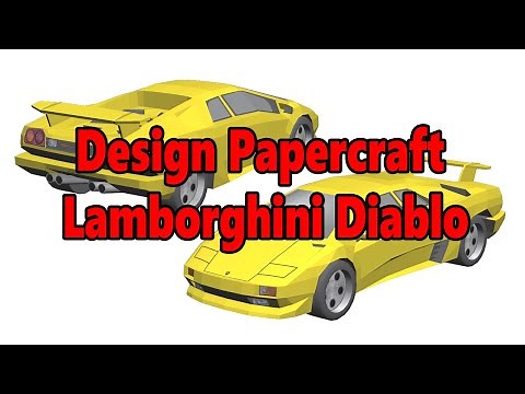 Design Papercraft Lamborghini Diablo #01