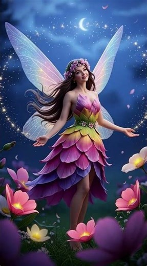 flower fairy with cutie #fairy #fairytalesstory