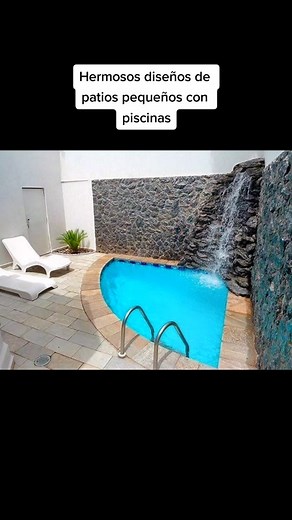 Hermos diseños de patios pequeños con piscina #arquitecturainterior #diseñodecasas #casashermosas #arquitecturaydiseño #architecture #fyp #patios #piscinasmodernas