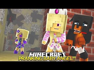 FUNNY PRANKS ON BABY ANGEL w/ BABY MAX!!!- Minecraft - Baby Leah Adventures.