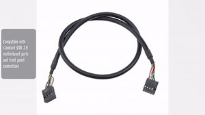 USB 2.0 Motherboard Header Cable - 9 Pin Internal USB Female to Female (30cm) - 1PCS