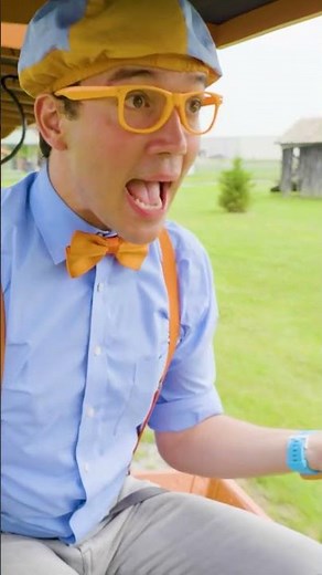Choo Choo! Blippi has a Brand New Train Nursery Rhyme Out Tomorrow! 🟠🔵🚂! #shorts #dance #blippi