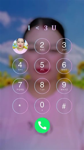 Smartphone Dial Pad Showcase with Floral Background