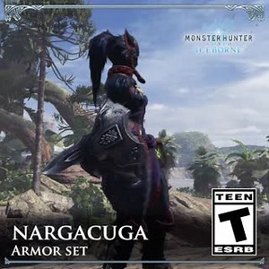 "Armor made of Nargacuga parts. Its glossy scales possess a dangerously tempting beauty." #Iceborne | Monster Hunter