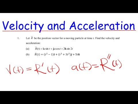 Velocity and Acceleration Vectors