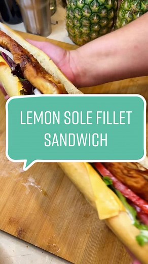 Authentic Greek Style Lemon Sole Fillet Sandwich Recipe