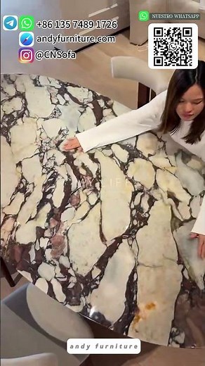 Elegancia sólida: Mesa de comedor de piedra natural