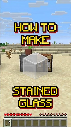 Minecraft: How to make Stained Glass | Recipe 164
