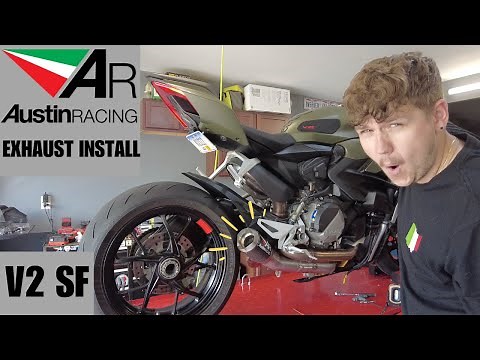 Ducati StreetFighter V2 AUSTIN RACING EXHAUST INSTALL