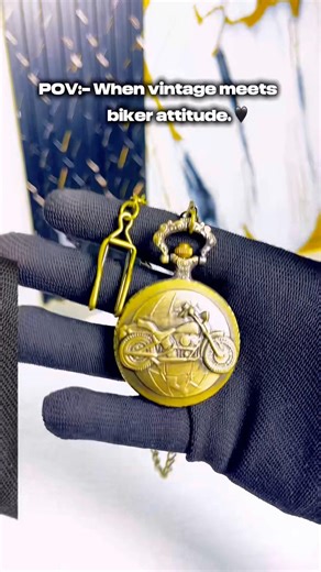 Vintage Motorcycle Pocket Watch 🏍️🔥 #Shorts