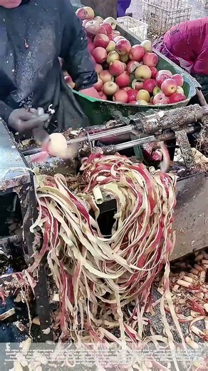 Spinning Fruit, Sharp Steel: The Efficient Art of Apple Peeling